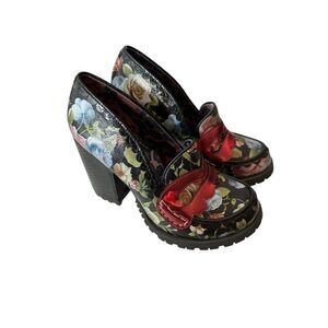 Irregular Choice Iconic Shoes Women Size 41  Floral Chunky Platform Rave‎ New